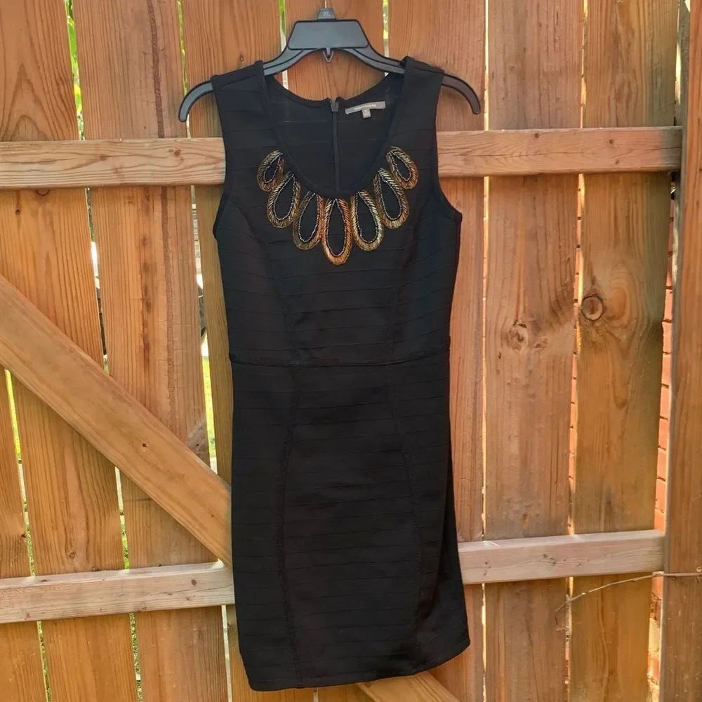WOW Couture Black Dress with Gold Accents